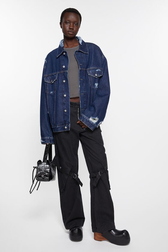 Acne Studios Jeansjacke im Distressed-Look - Entspannte Passform Fabrik Onlineshop