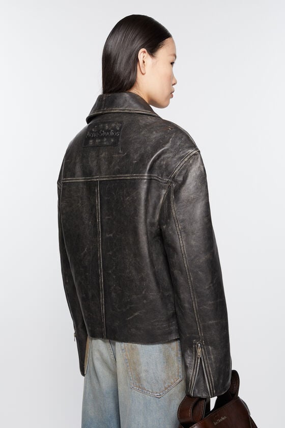 Acne Studios Bikerjacke aus geschliffenem Leder Exklusivangebot