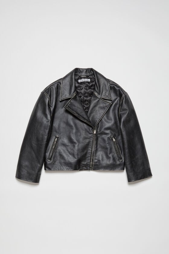 Acne Studios Bikerjacke aus geschliffenem Leder Exklusivangebot