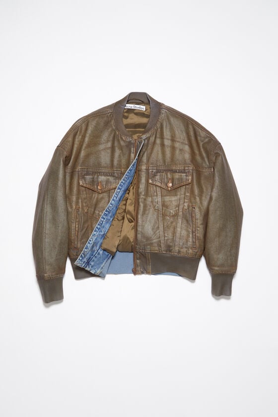 Acne Studios Bomberjacke aus gefärbtem Denim Große Rabatte