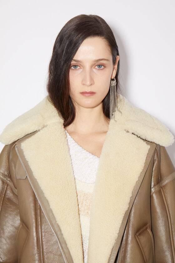 Acne Studios Lederjacke mit Shearling Neuheiten