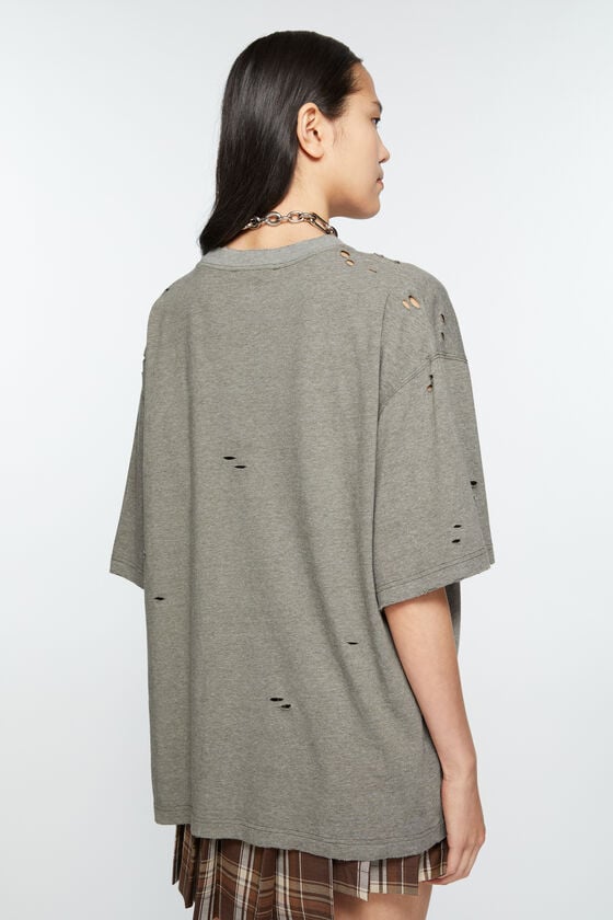 Acne Studios Logo-T-Shirt – lockere Passform Räumungsverkauf