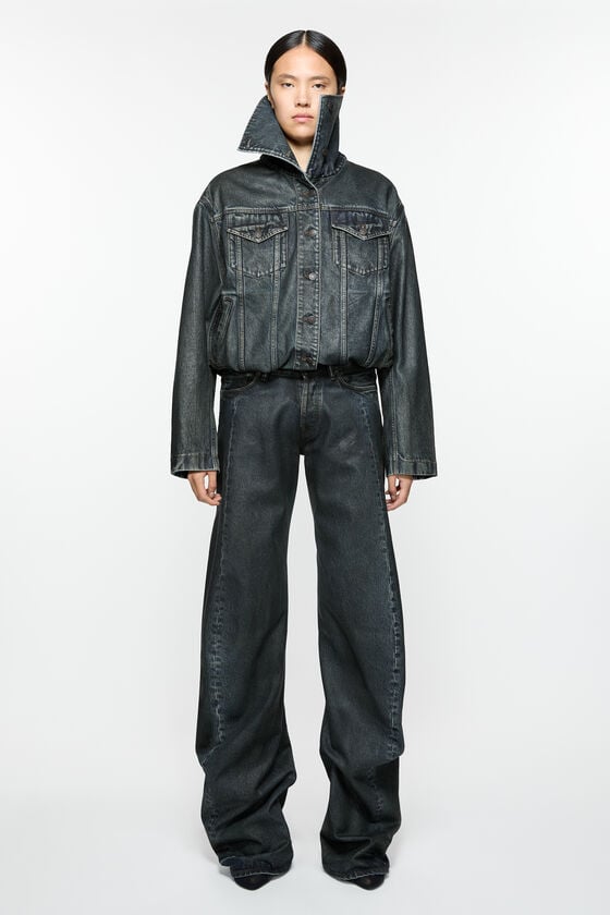 Acne Studios Beschichtete Jeansjacke Laufsteg-Show Kauf eins, bekomm eins gratis