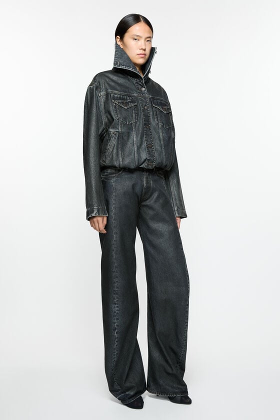 Acne Studios Beschichtete Jeansjacke Laufsteg-Show Kauf eins, bekomm eins gratis