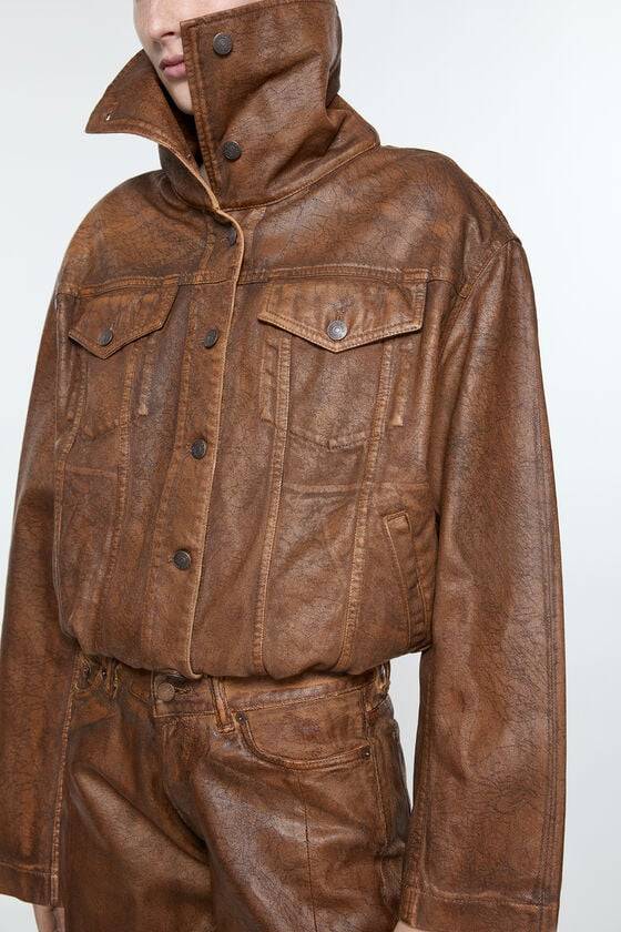 Acne Studios Coated denim jacket Laufsteg-Show Tiefpreis