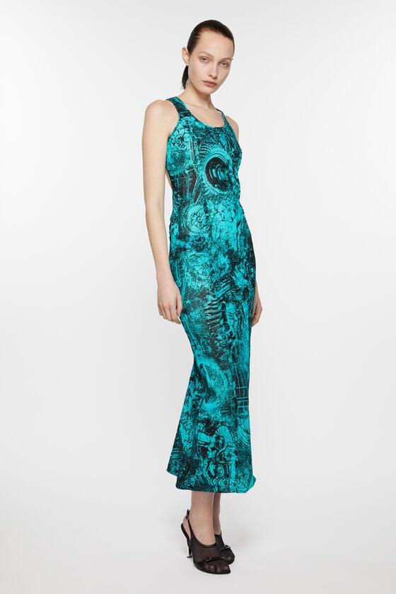 Acne Studios Printed dress Laufsteg-Show Kostenlose Rückgabe