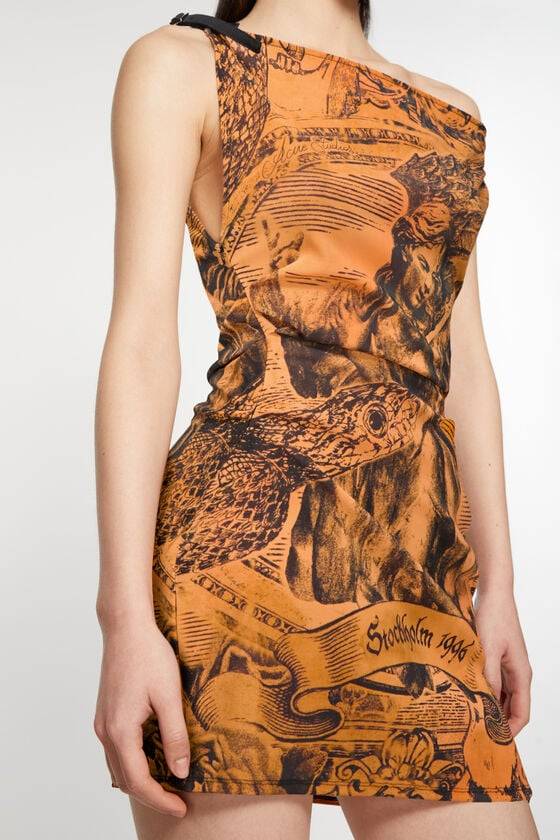 Acne Studios Printed dress Laufsteg-Show Bis zu 60% Rabatt