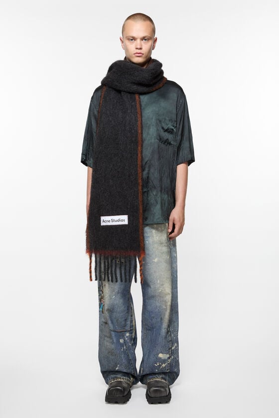 Acne Studios Woll-Mohair-Schal – Schmal Outlet