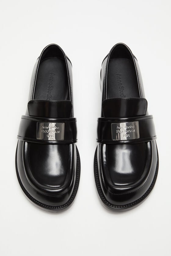Acne Studios Slipper aus gebürstetem Leder Verkauf