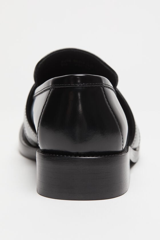 Acne Studios Slipper aus gebürstetem Leder Verkauf