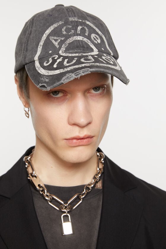 Acne Studios Kappe mit Logoaufdruck Fabrikverkauf