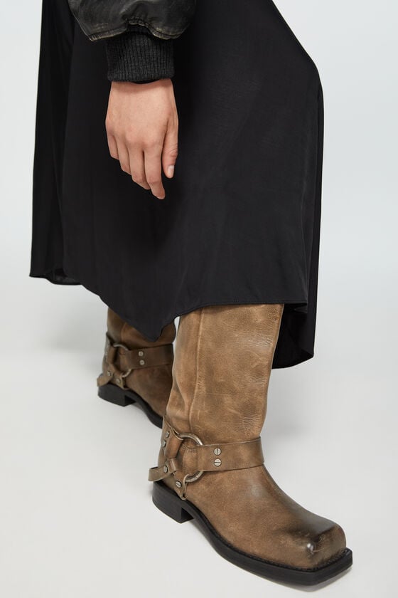Acne Studios Lederstiefel mit Schnalle Fabrikpreis