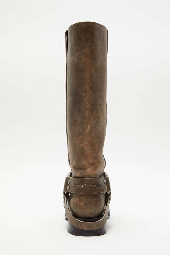 Acne Studios Lederstiefel mit Schnalle Fabrikpreis