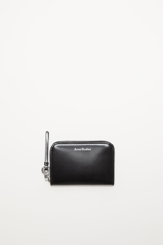 Acne Studios Leder-Portemonnaie mit Reißverschluss Rabatt