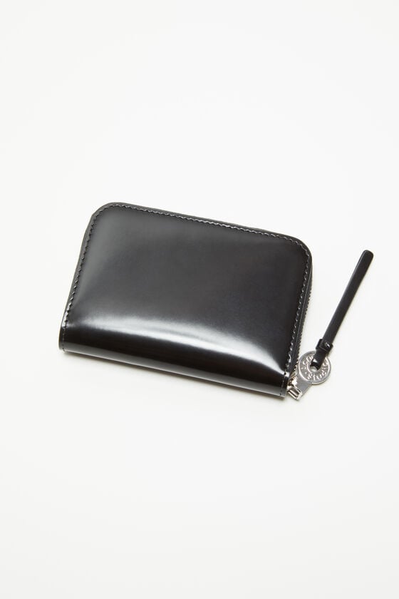 Acne Studios Leder-Portemonnaie mit Reißverschluss Rabatt