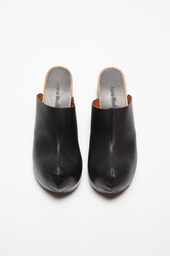 Acne Studios Leder-Holz-Clogs Vatertagsangebot