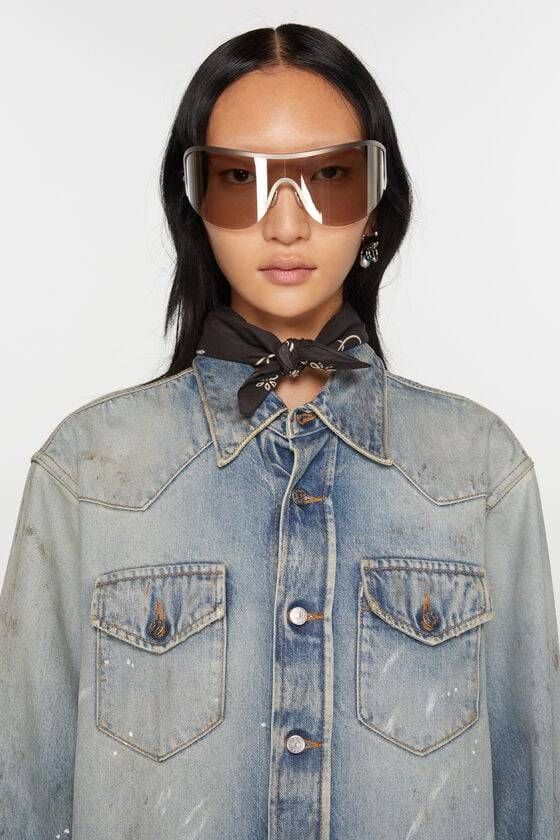 Acne Studios Leichter Schal mit Print Valentinstagsangebot
