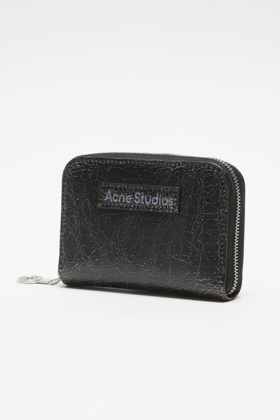 Acne Studios Leder-Portemonnaie mit Reißverschluss Letzte 3 Tage