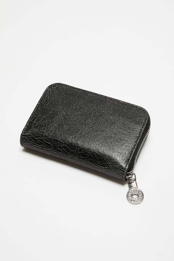 Acne Studios Leder-Portemonnaie mit Reißverschluss Letzte 3 Tage
