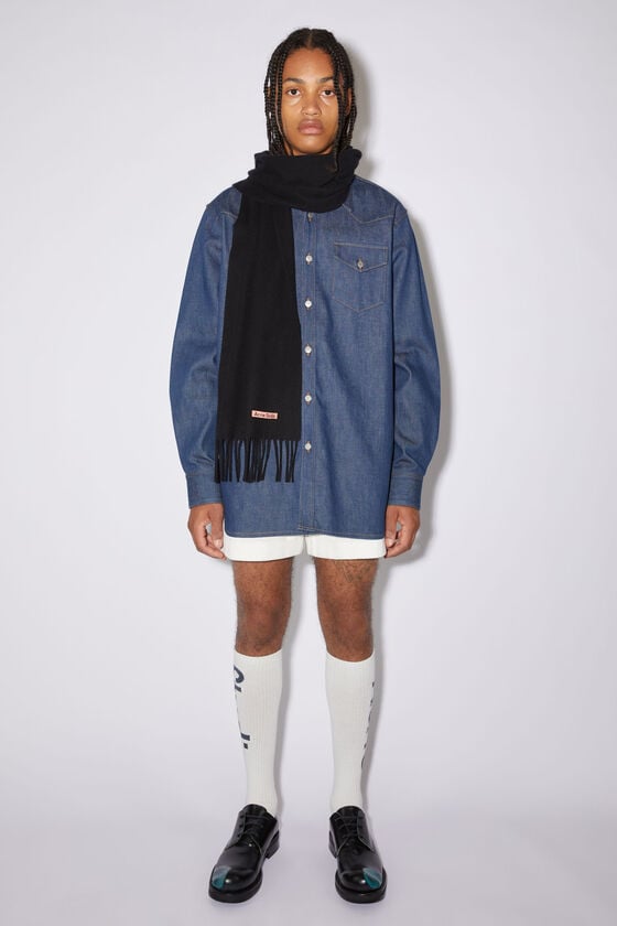 Acne Studios Fringe wool scarf - skinny Clearance-Verkauf