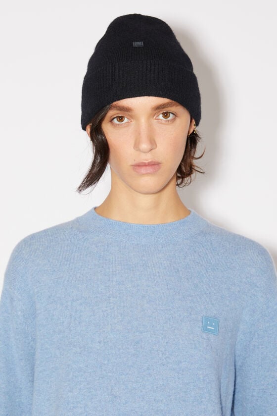 Acne Studios Beanie mit Micro-Face-Aufnäher Fabrikladen