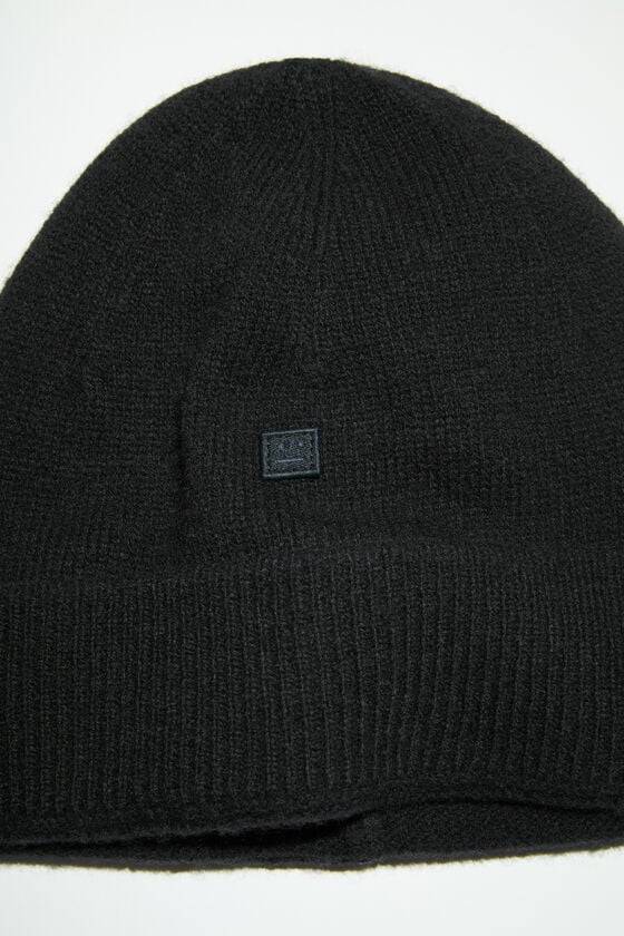 Acne Studios Beanie mit Micro-Face-Aufnäher Fabrikladen