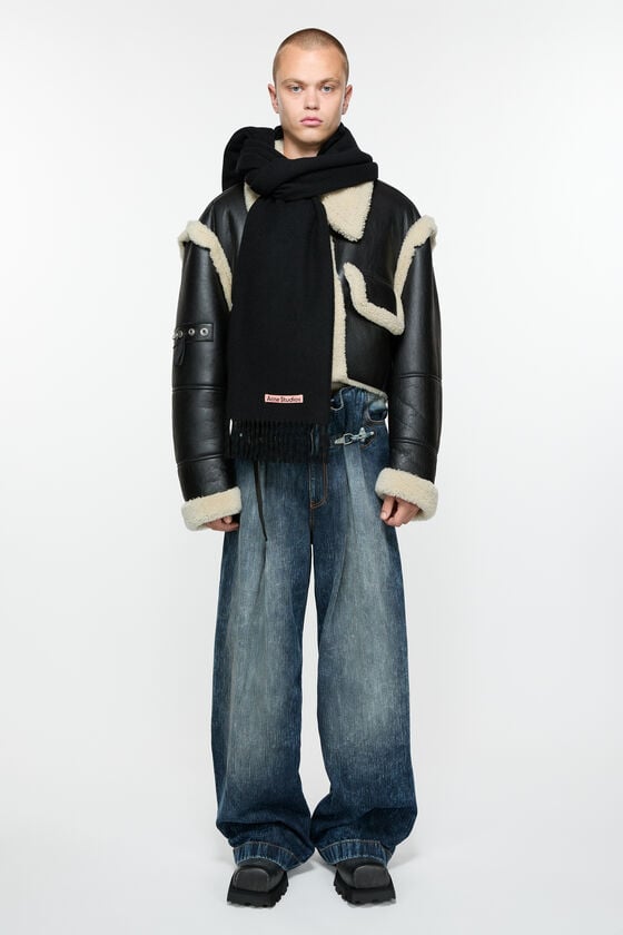 Acne Studios Schmaler Fransen-Schal aus Kaschmir Outlet