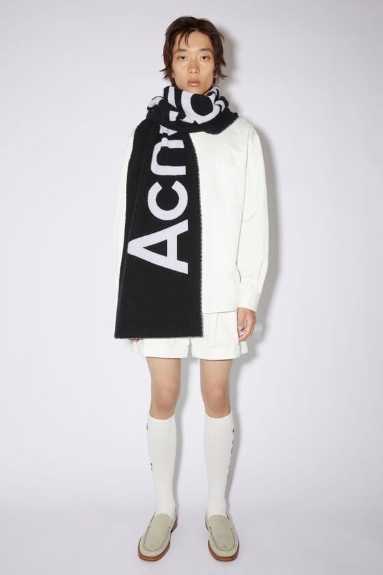 Acne Studios Schal mit Logo-Jacquardmuster Verkauf