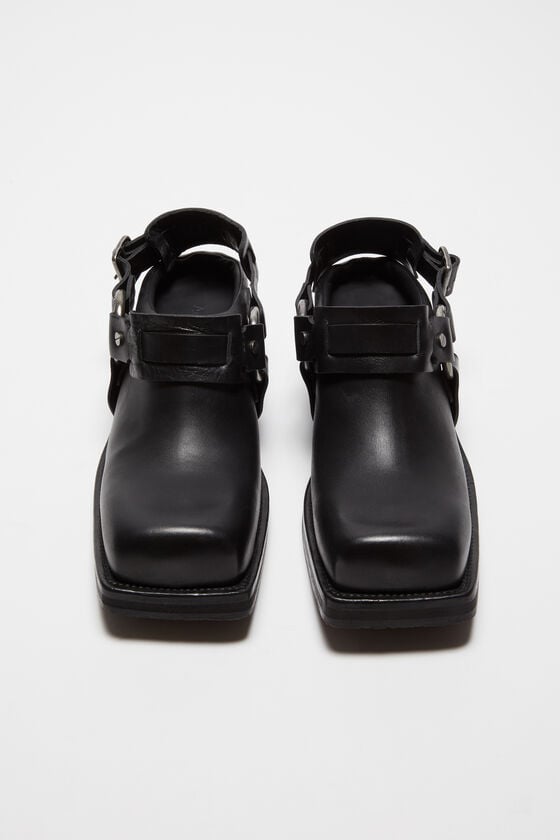 Acne Studios Mules aus Leder mit Schnalle Kostenloser Versand