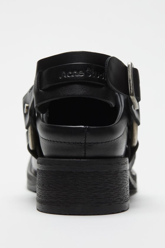 Acne Studios Mules aus Leder mit Schnalle Kostenloser Versand