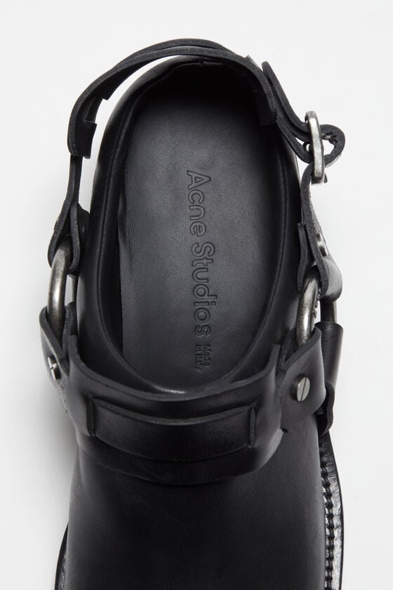 Acne Studios Mules aus Leder mit Schnalle Kostenloser Versand