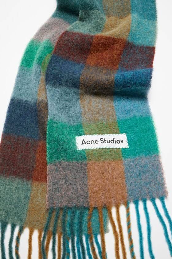 Acne Studios Karierter Schal aus Mohair Günstig kaufen