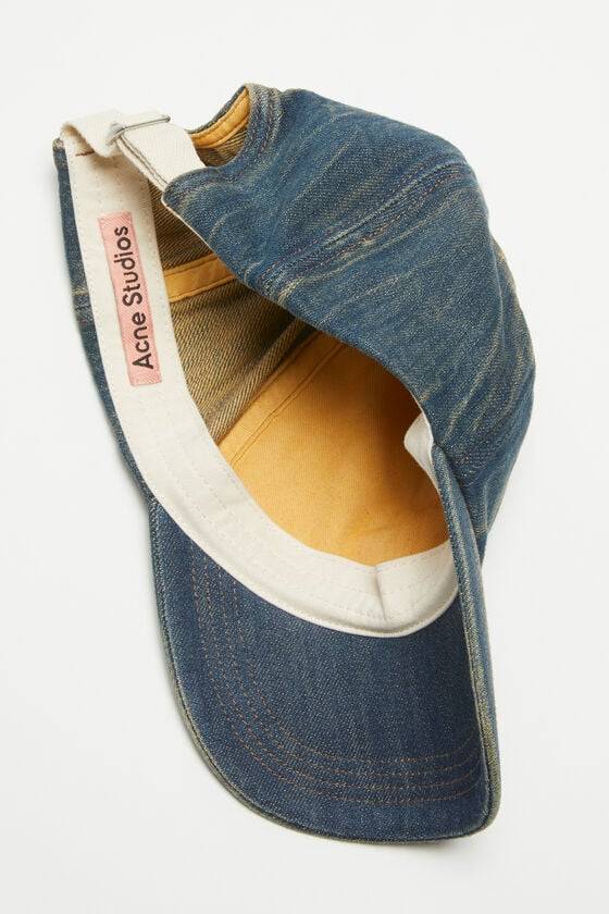 Acne Studios Kappe mit Denim-Logo Versandkostenfrei