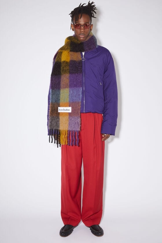 Acne Studios Karierter Schal aus Mohair Saisonschlussverkauf