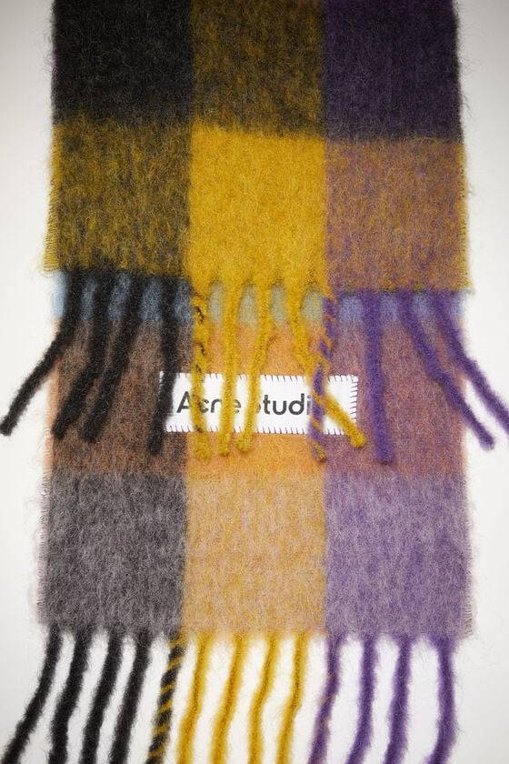 Acne Studios Karierter Schal aus Mohair Saisonschlussverkauf