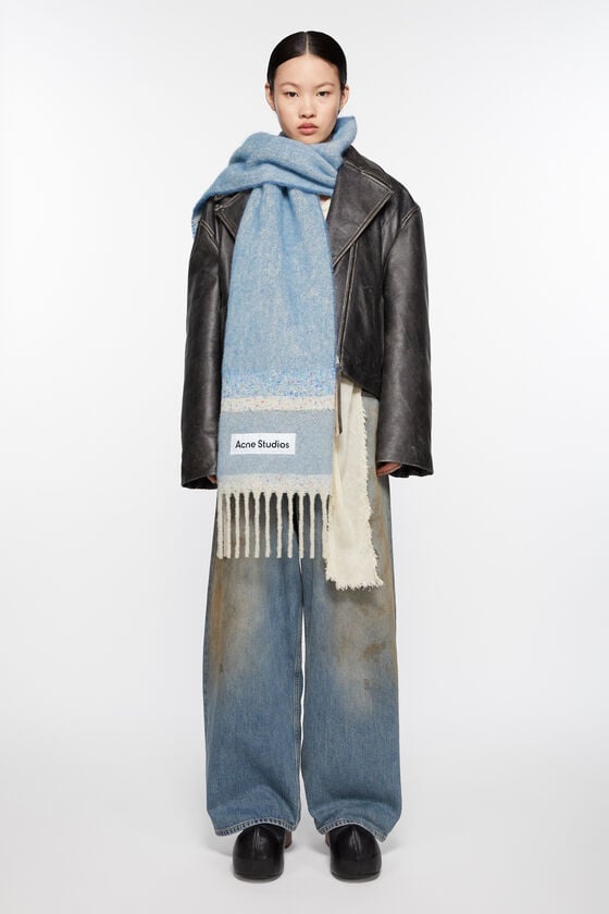 Acne Studios Fringed scarf logo Black Friday