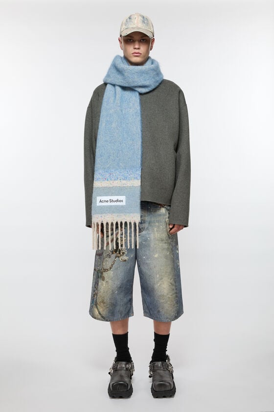 Acne Studios Fringed scarf logo Black Friday