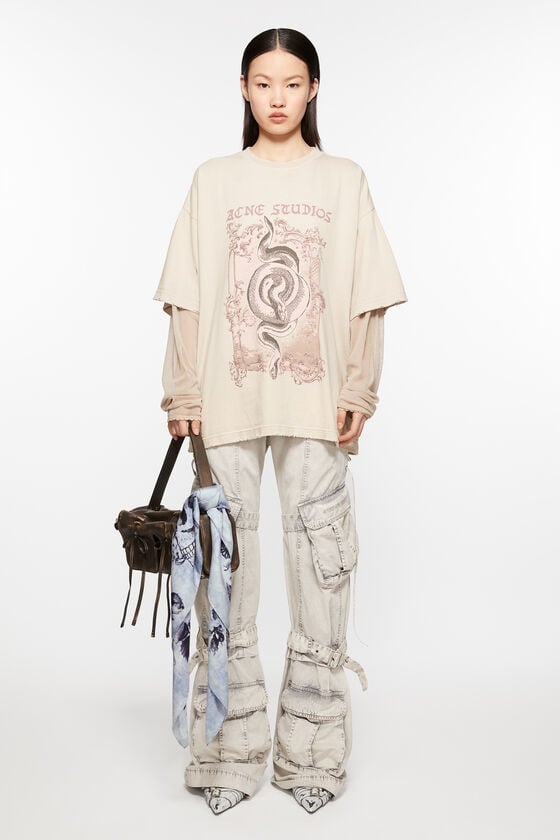 Acne Studios Bedruckter Seidenschal Weihnachtsangebot
