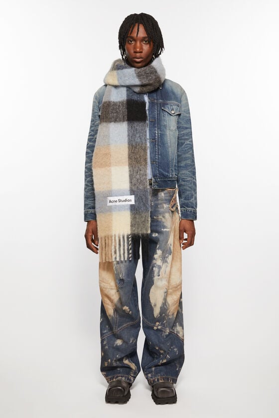 Acne Studios Karierter Schal aus Mohair Muttertagsangebot