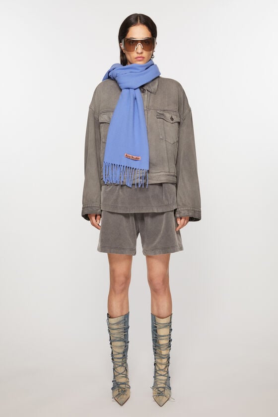 Acne Studios Schmaler Fransen-Schal aus Wolle Online Outlet