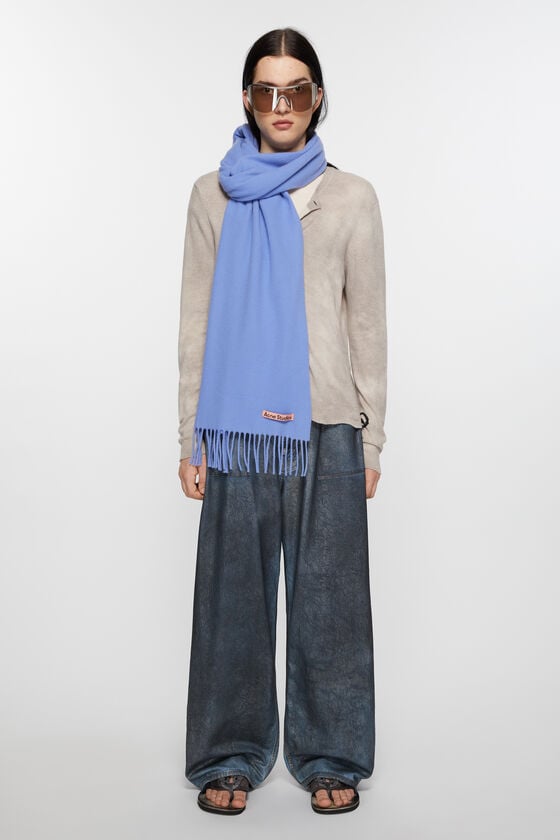 Acne Studios Schmaler Fransen-Schal aus Wolle Online Outlet