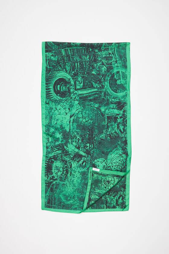 Acne Studios Printed silk scarf Laufsteg-Show Neuheiten
