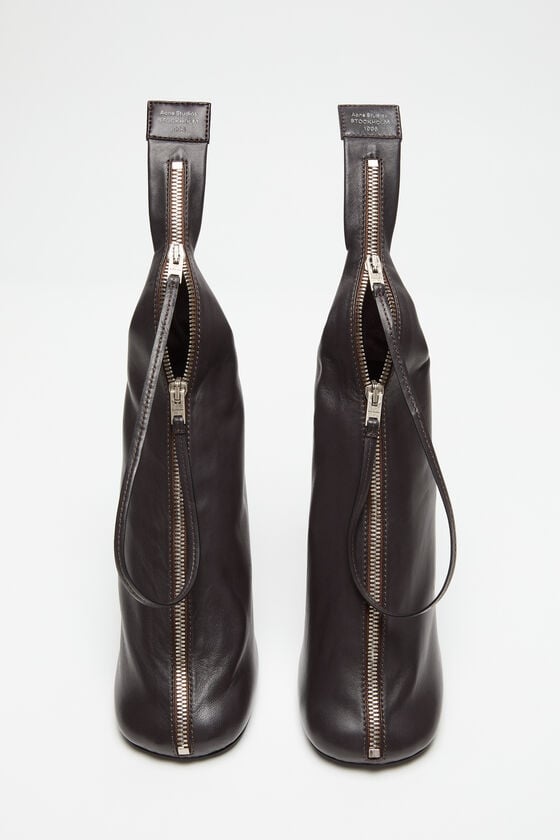 Acne Studios Leather zip heels Laufsteg-Show Riesige Ersparnisse