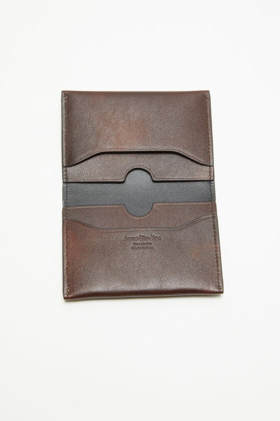 Acne Studios Gefaltete Lederbrieftasche Kostenlose Rückgabe