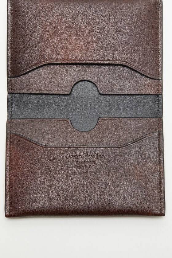 Acne Studios Gefaltete Lederbrieftasche Kostenlose Rückgabe