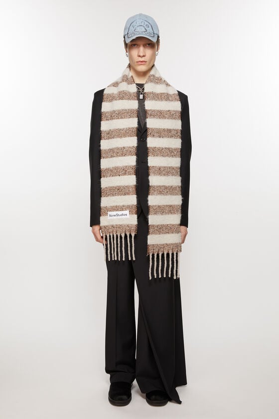 Acne Studios Gestreifter Alpaka-Schal - Schmal Sonderangebot der Fabrik