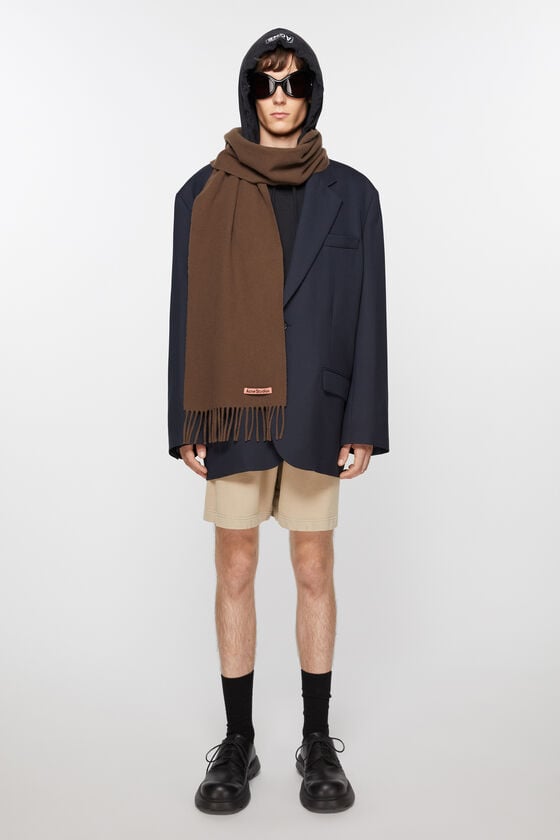 Acne Studios Schmaler Fransen-Schal aus Wolle Discount Store für neue Produkte