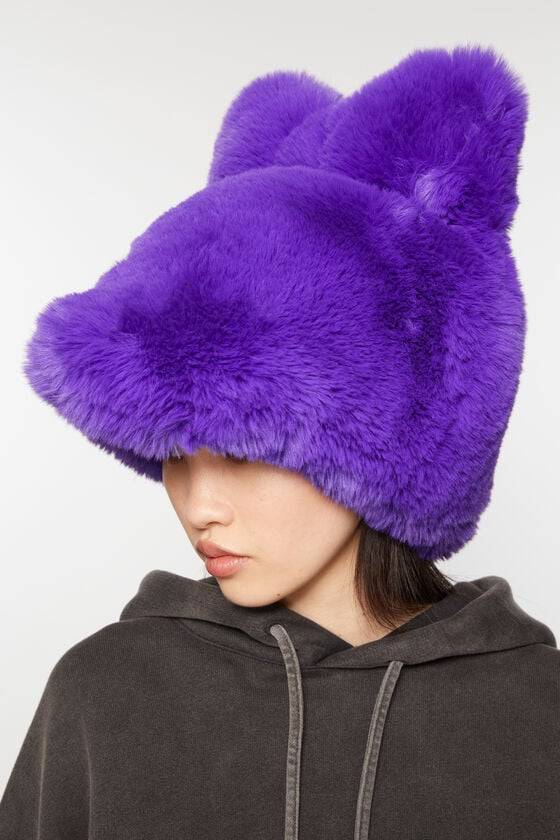 Acne Studios Flauschige Mütze mit Schleife Kostenloser Versand international