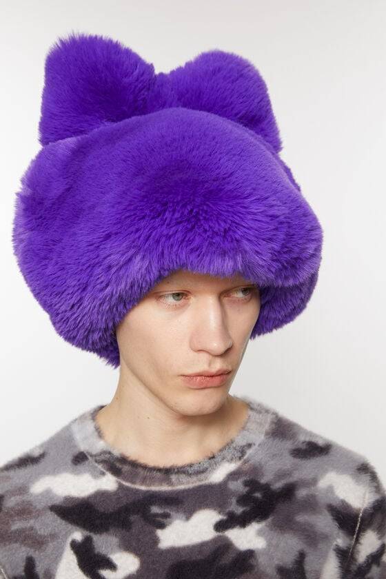 Acne Studios Flauschige Mütze mit Schleife Kostenloser Versand international