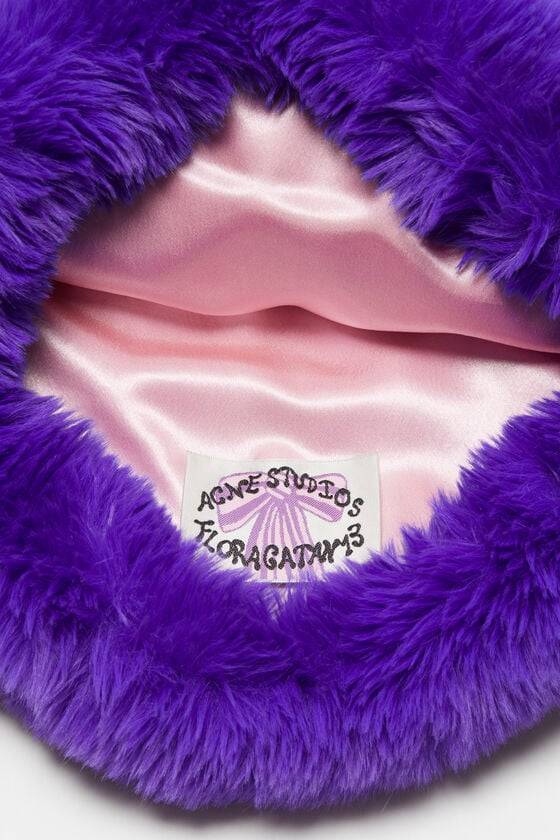 Acne Studios Flauschige Mütze mit Schleife Kostenloser Versand international